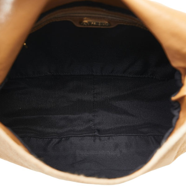 フェンディ マンマバケット ショルダーバッグ ベージュ ハラコ レザー レディース FENDI 【中古】