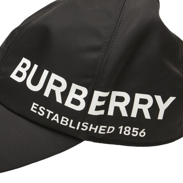 バーバリー ロゴ キャップ ベースボールキャップ サイズ:L 59 8015894 ブラック ナイロン レディース BURBERRY 【中古】
