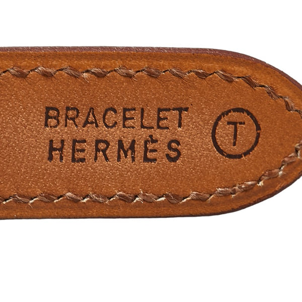 エルメス セリエ デイト 腕時計 クオーツ ホワイト文字盤 レザー ステンレススチール レディース HERMES 【中古】