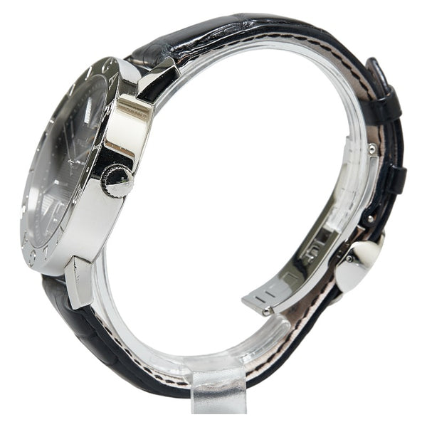 ブルガリ ブルガリブルガリ 腕時計 BB42SL 自動巻き ブラック文字盤 ステンレススチール レザー メンズ BVLGARI 【中古】