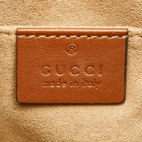 グッチ GGスモール パドロック チェーン ショルダーバッグ 498156 ベージュ ブラック レザー PVC レディース GUCCI 【中古】