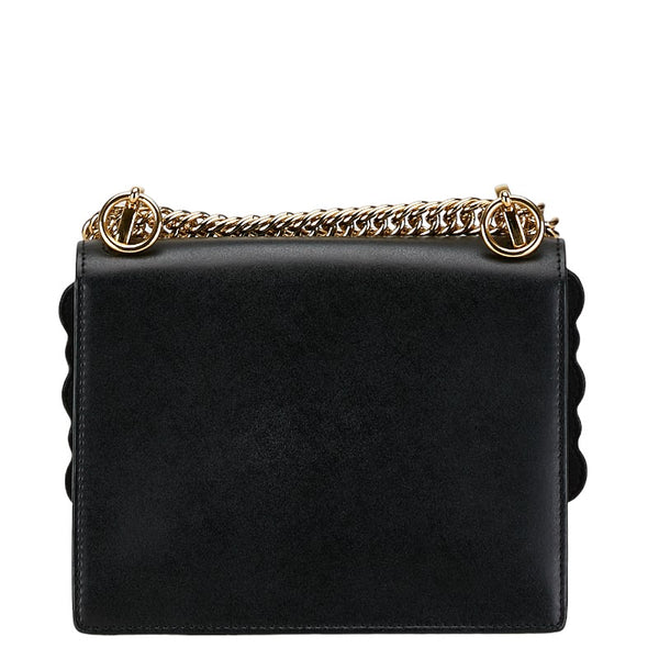 フェンディ ミニキャナイ チェーンショルダーバッグ 8M0381 ブラック ゴールド レザー レディース FENDI 【中古】