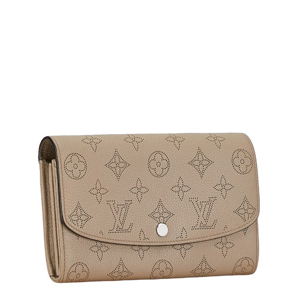 ルイ ヴィトン マヒナ ポルトフォイユ イリス 長財布 M60144 ガレ ベージュ レザー レディース LOUIS VUITTON 【中古】