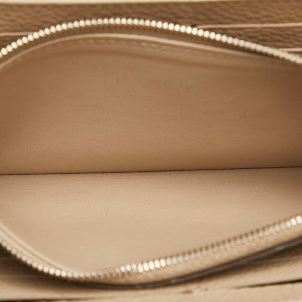 ルイ ヴィトン マヒナ ポルトフォイユ イリス 長財布 M60144 ガレ ベージュ レザー レディース LOUIS VUITTON 【中古】