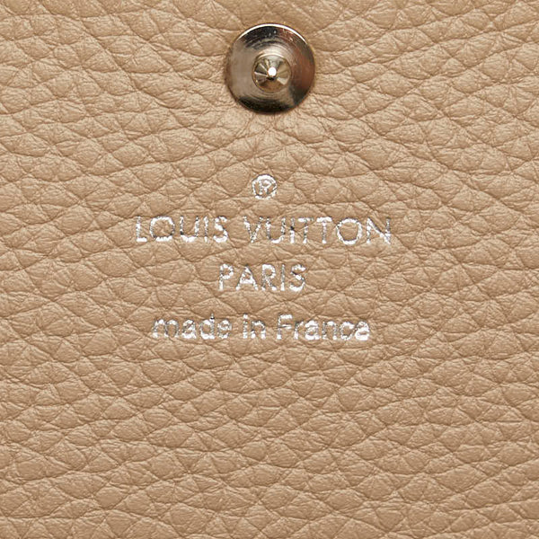ルイ ヴィトン マヒナ ポルトフォイユ イリス 長財布 M60144 ガレ ベージュ レザー レディース LOUIS VUITTON 【中古】