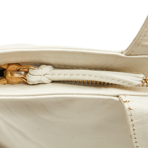 シャネル ココマーク ハンドバッグ トートバッグ ホワイト レザー レディース CHANEL 【中古】