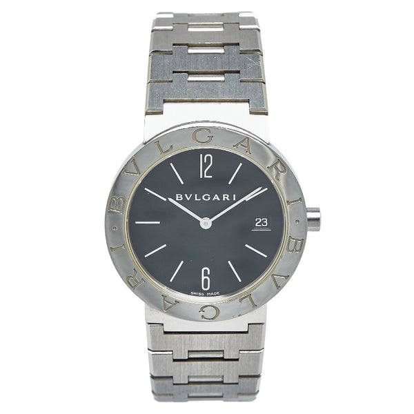 ブルガリ ブルガリブルガリ 腕時計 BB33SS クオーツ ブラック文字盤 ステンレススチール メンズ BVLGARI 【中古】