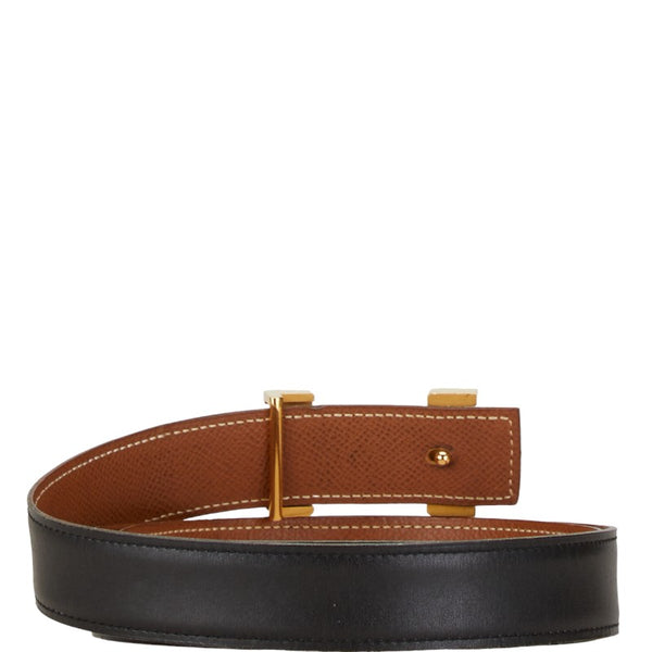 エルメス コンスタンス Hバックル ベルト サイズ：95 ブラック ゴールド レザー メンズ HERMES 【中古】