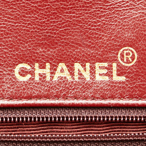 シャネル マトラッセ25 ココマーク ダブルフラップ チェーン ショルダーバッグ ブラック ラムスキン レディース CHANEL 【中古】