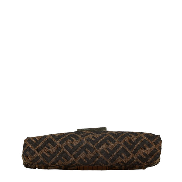 フェンディ ズッカ チェーン ショルダーバッグ 8BT139 ブラウン キャンバス レザー レディース FENDI 【中古】