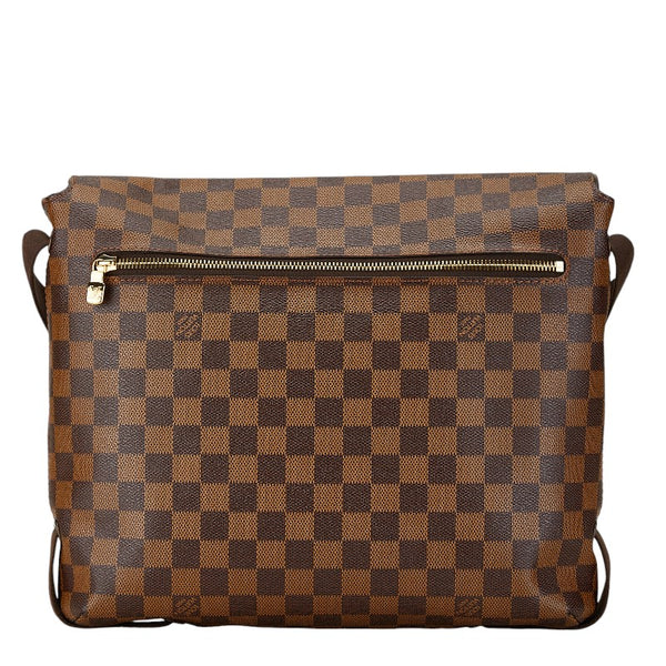 ルイ ヴィトン ダミエ エベヌ ブルックリンGM ショルダーバッグ N51212 ブラウン PVC レザー レディース LOUIS VUITTON 【中古】