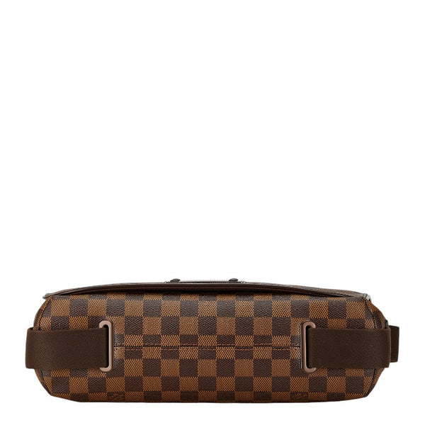 ルイ ヴィトン ダミエ エベヌ ブルックリンGM ショルダーバッグ N51212 ブラウン PVC レザー レディース LOUIS VUITTON 【中古】