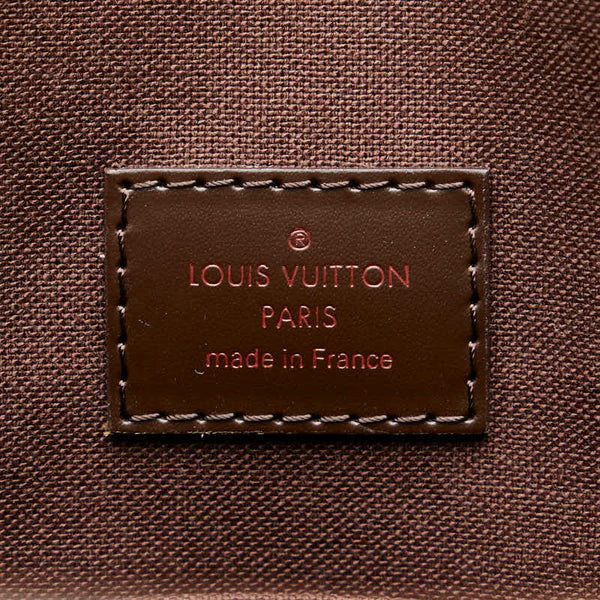 ルイ ヴィトン ダミエ エベヌ ブルックリンGM ショルダーバッグ N51212 ブラウン PVC レザー レディース LOUIS VUITTON 【中古】