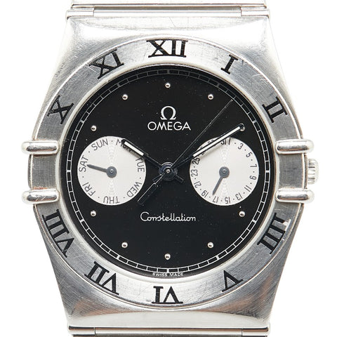 オメガ コンステレーション 腕時計 1520.50 クオーツ ブラック文字盤 ステンレススチール メンズ OMEGA 【中古】
