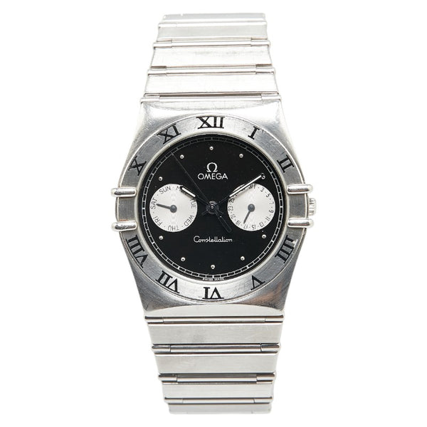 オメガ コンステレーション 腕時計 1520.50 クオーツ ブラック文字盤 ステンレススチール メンズ OMEGA 【中古】