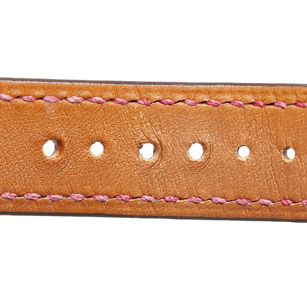 エルメス Hウォッチ 腕時計 HH1.210 クオーツ ホワイト文字盤 ステンレススチール レザー レディース HERMES 【中古】