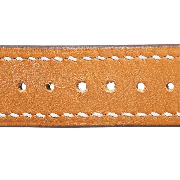 エルメス Hウォッチ 腕時計 HH1.210 クオーツ アイボリー文字盤 ステンレススチール レザー レディース HERMES 【中古】