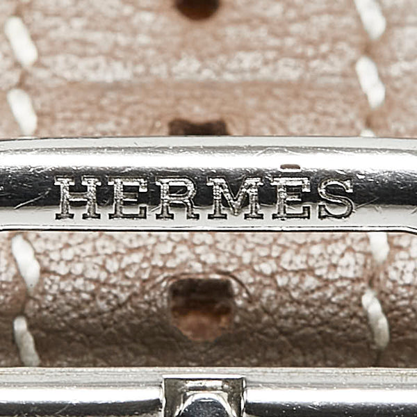 エルメス Hウォッチ 腕時計 HH1.210 クオーツ アイボリー文字盤 ステンレススチール レザー レディース HERMES 【中古】