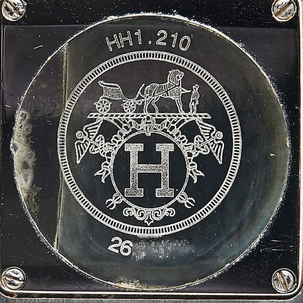 エルメス Hウォッチ 腕時計 HH1.210 クオーツ ホワイト文字盤 ステンレススチール レザー レディース HERMES 【中古】