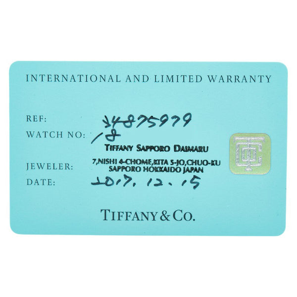 ティファニー アトラス 2ハンド 腕時計 34875979 クオーツ ホワイト文字盤 ステンレススチール メンズ TIFFANY&Co. 【中古】