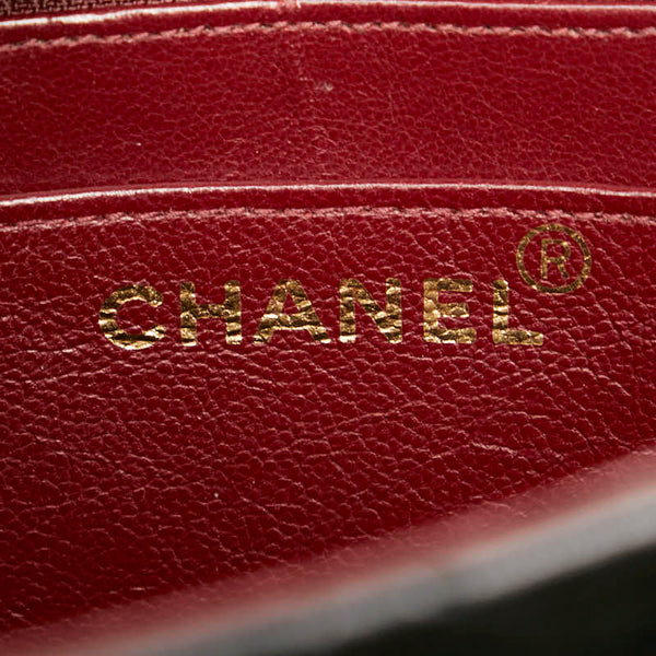 シャネル マトラッセ ココマーク チェーン ショルダーバッグ ブラック ラムスキン レディース CHANEL 【中古】