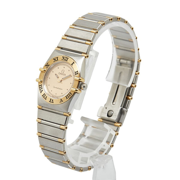 オメガ コンステレーション ミニ 腕時計 1262.10 クオーツ ゴールド文字盤 ステンレススチール K18YG イエローゴールド レディース OMEGA 【中古】