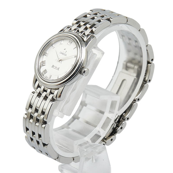 オメガ デビル プレステージ 腕時計 4570.33 クオーツ シルバー文字盤 ステンレススチール レディース OMEGA 【中古】