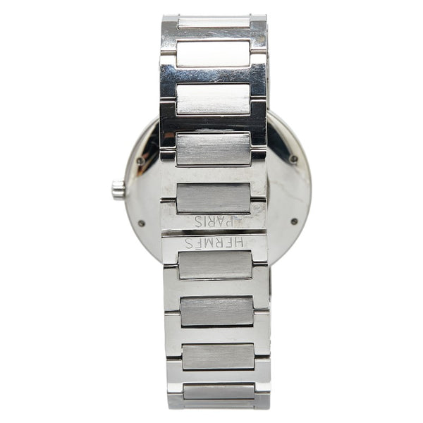 エルメス ノマード 腕時計 NO1.810 クオーツ ブラック文字盤 ステンレススチール レディース HERMES 【中古】