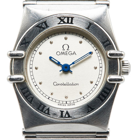 オメガ コンステレーション フラットベゼル 腕時計 1570.30 クオーツ ゴールド文字盤 ステンレススチール レディース OMEGA 【中古】