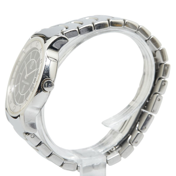 ブルガリ ソロテンポ 腕時計 ST35S クオーツ ブラック文字盤 ステンレススチール メンズ BVLGARI 【中古】