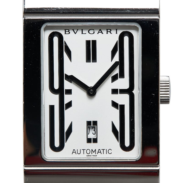 ブルガリ レッタンゴロ 腕時計 RT45S 自動巻き ホワイト文字盤 ステンレススチール メンズ BVLGARI 【中古】