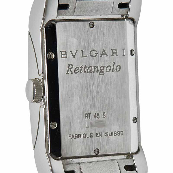 ブルガリ レッタンゴロ 腕時計 RT45S 自動巻き ホワイト文字盤 ステンレススチール メンズ BVLGARI 【中古】