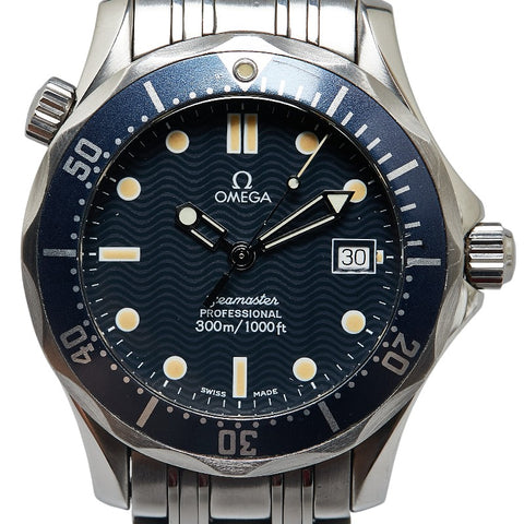 オメガ シーマスター300 プロフェッショナル 腕時計 2561.80 クオーツ ネイビー文字盤 ステンレススチール メンズ OMEGA 【中古】
