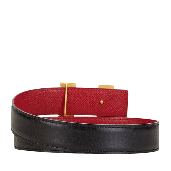 エルメス コンスタンス Hバックル ベルト サイズ：70 ブラック レザー レディース HERMES 【中古】