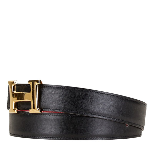 エルメス コンスタンス Hバックル ベルト サイズ：70 ブラック レザー レディース HERMES 【中古】