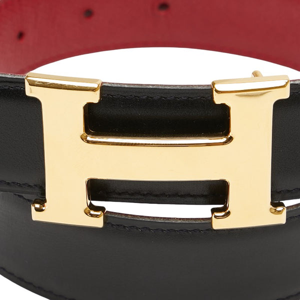 エルメス コンスタンス Hバックル ベルト サイズ：70 ブラック レザー レディース HERMES 【中古】
