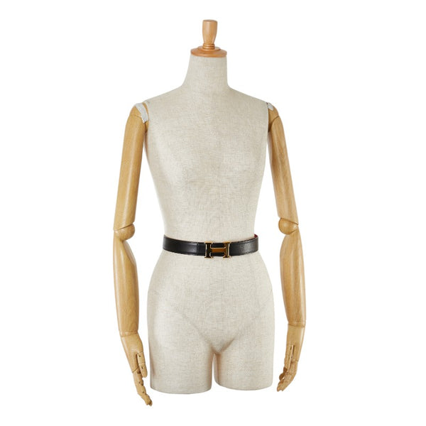 エルメス コンスタンス Hバックル ベルト サイズ：70 ブラック レザー レディース HERMES 【中古】