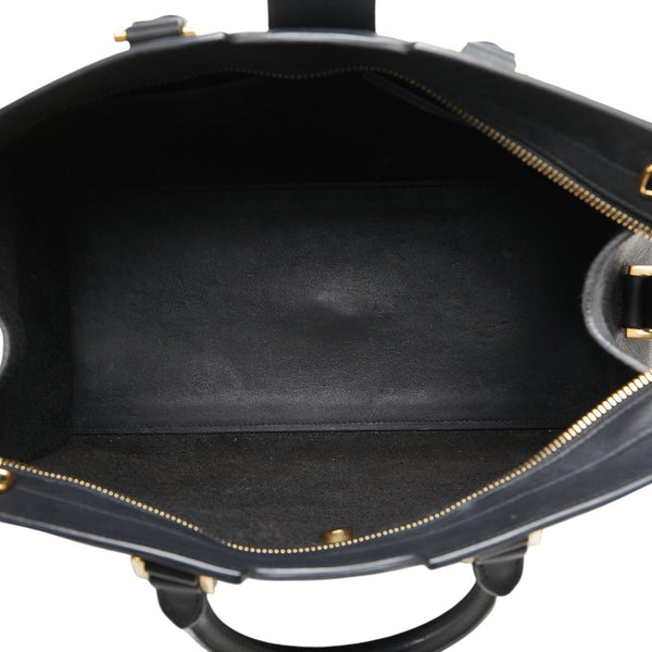 サンローラン Yライン カバス ハンドバッグ ショルダーバッグ 2WAY ブラック レザー レディース SAINT LAURENT 【中古】