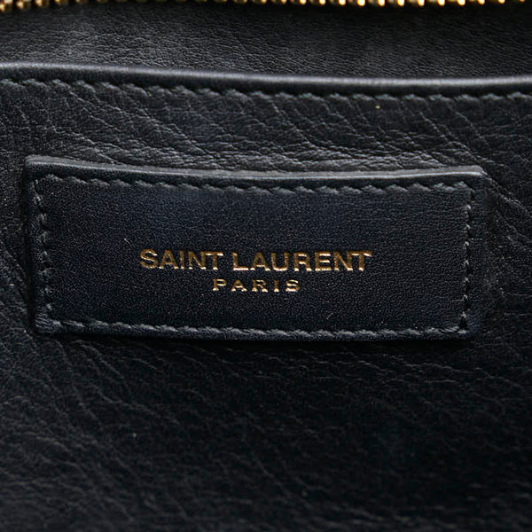 サンローラン Yライン カバス ハンドバッグ ショルダーバッグ 2WAY ブラック レザー レディース SAINT LAURENT 【中古】