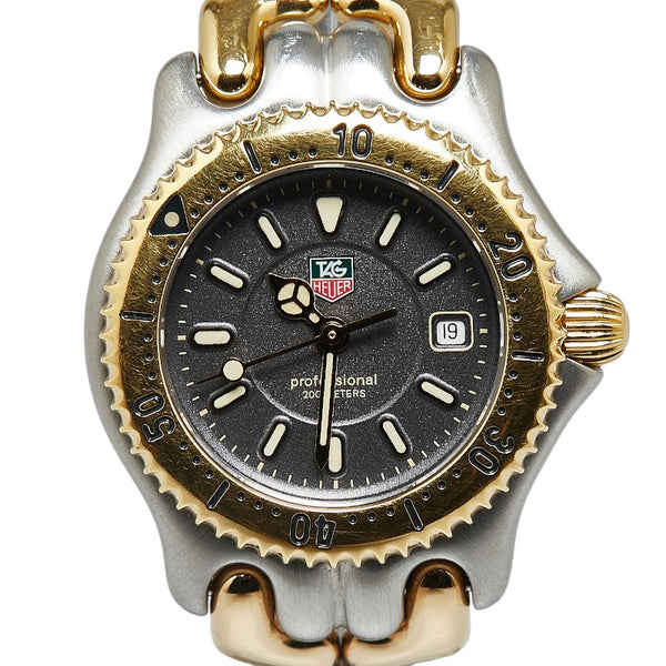 タグホイヤー プロフェッショナル セル 腕時計 WG1320-2 クオーツ グレー文字盤 ステンレススチール メンズ TAG HEUER 【中古】