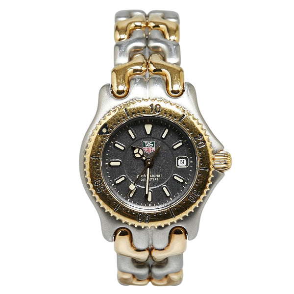 タグホイヤー プロフェッショナル セル 腕時計 WG1320-2 クオーツ グレー文字盤 ステンレススチール メンズ TAG HEUER 【中古】