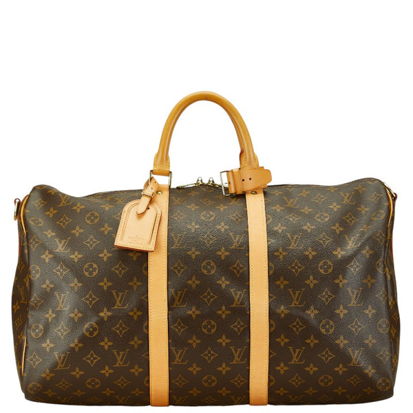 ルイ ヴィトン モノグラム キーポル50 ボストンバッグ トラベルバッグ  M41426 ブラウン PVC レザー レディース LOUIS VUITTON 【中古】