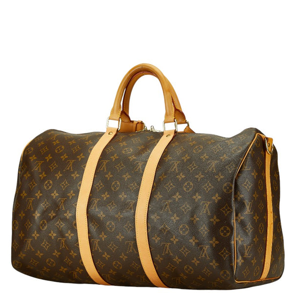 ルイ ヴィトン モノグラム キーポル50 ボストンバッグ トラベルバッグ  M41426 ブラウン PVC レザー レディース LOUIS VUITTON 【中古】