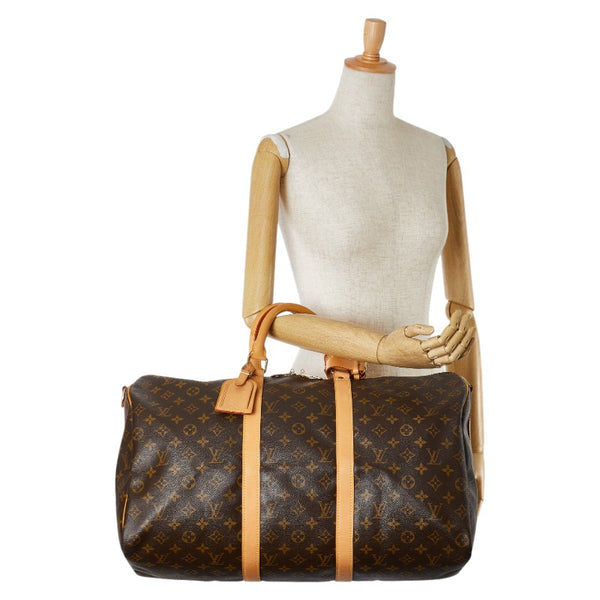 ルイ ヴィトン モノグラム キーポル50 ボストンバッグ トラベルバッグ  M41426 ブラウン PVC レザー レディース LOUIS VUITTON 【中古】