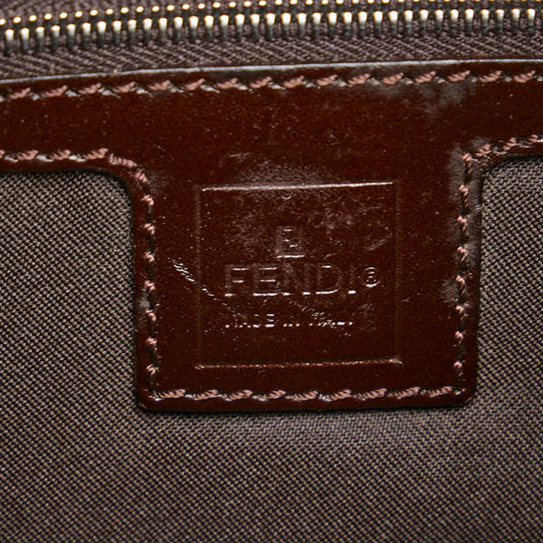 フェンディ ズッカ マンマバケット ハンドバッグ ショルダーバッグ 2WAY ブラウン キャンバス レザー レディース FENDI 【中古】