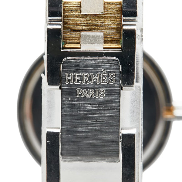 エルメス クリッパー 腕時計 CL3.240 クオーツ アイボリー文字盤 ステンレススチール レディース HERMES 【中古】