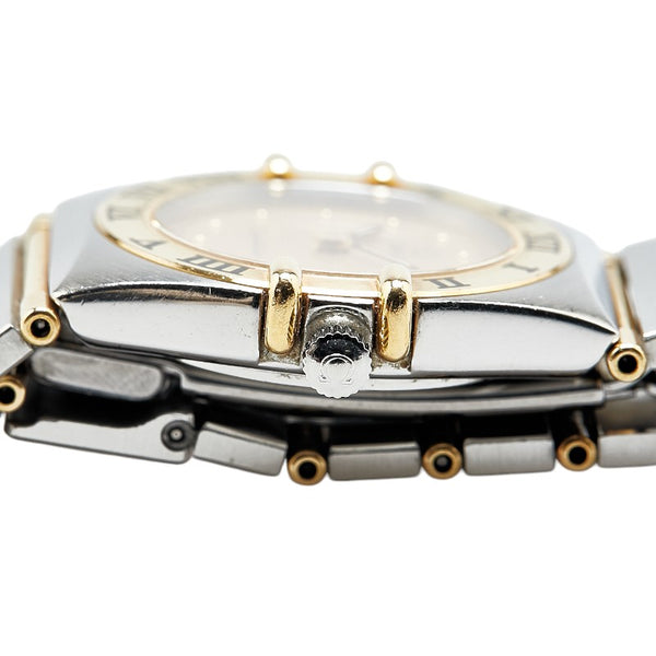 オメガ コンステレーション ミニ 腕時計 795.1080 クオーツ ゴールド文字盤 ステンレススチール K18YG イエローゴールド レディース OMEGA 【中古】