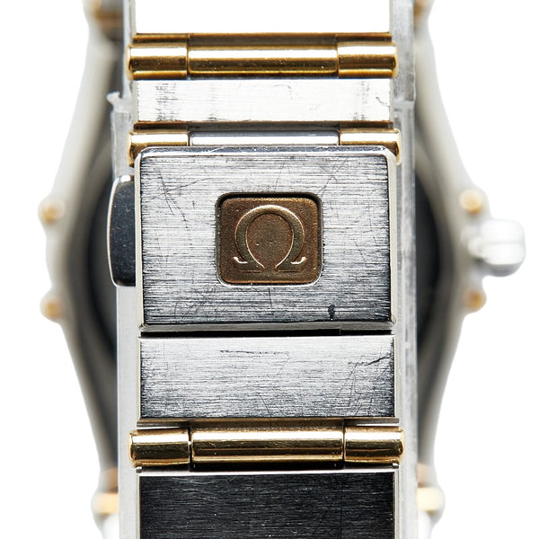 オメガ コンステレーション ミニ 腕時計 795.1080 クオーツ ゴールド文字盤 ステンレススチール K18YG イエローゴールド レディース OMEGA 【中古】