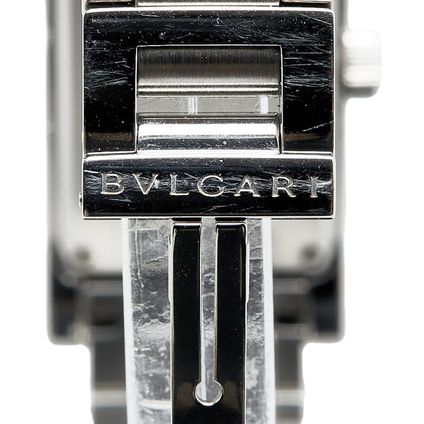 ブルガリ レッタンゴロ 腕時計 RT39S クオーツ ホワイト文字盤 ステンレススチール レディース BVLGARI 【中古】