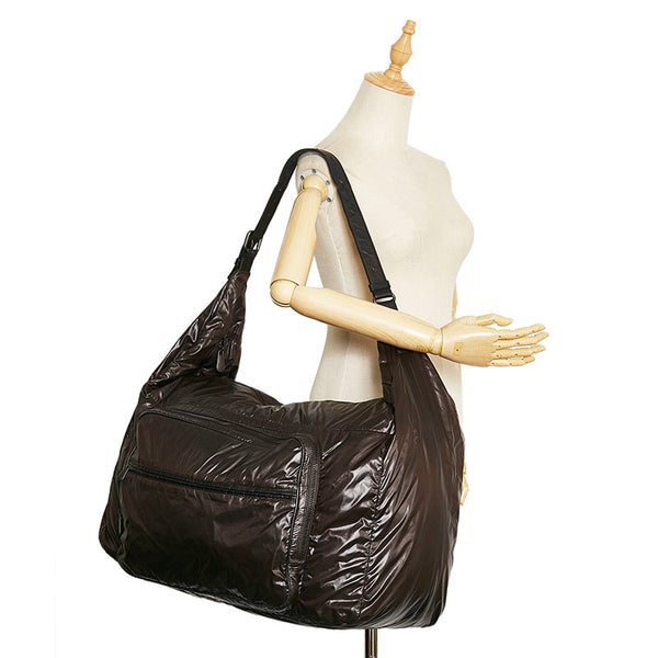 ボッテガヴェネタ スピンネーカー ワンショルダーバッグ 244903 ブラウン ナイロン レザー メンズ BOTTEGAVENETA 【中古】